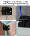 Space Saving Zinc Alloy Folding Hinge Kit With Locking 90 Degree Design For Bifold Doors, front and side view