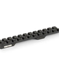 11-Slot Picatinny Rail Mount for Henry Big Boy H6 and H12 Lever Action Rifles, black metal scope base, angled view