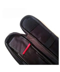 Interior of black Dual Zip Sword Bag For Dao Jian Sticks, Martial Arts Kendo Kung Fu Case showing twin compartments.