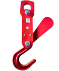 Red One Ton Alloy Steel Forging Automatic Disengaging Hook Rigging Ring Eye Hook for Chemical Industry with Gravity Unhooking Design