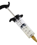 Slick Precision Wood Glue Syringe With Replaceable Tips For Tight Joints, 20 ml capacity, clear body, precision brass tip for crafts.