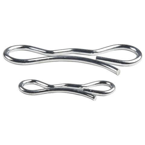 Deck Linkage Clip Kit Replacement Parts with Bow Tie Lock Cotter Pins showing two different size pins