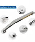 Heavy Duty Lid Support Hinges With Soft Close Gas Struts For Cabinets, Slow Lowering Safety, Adjustable 6kg-20kg Lid Lifters