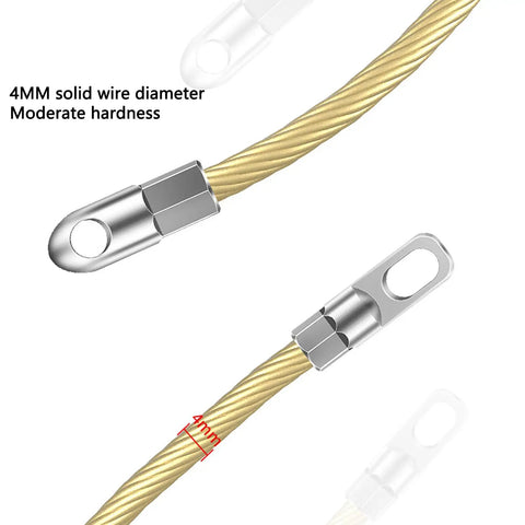 This Heavy Duty Electrical Wire Threader Is The Ultimate Fish Tape For Pros, showing 4MM solid wire diameter and end fittings.
