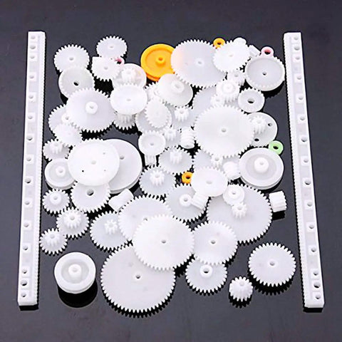 75 Type Plastic Crown Gear Set For DIY Projects And Science Experiments, perfect for gearheads, includes assorted gears and components