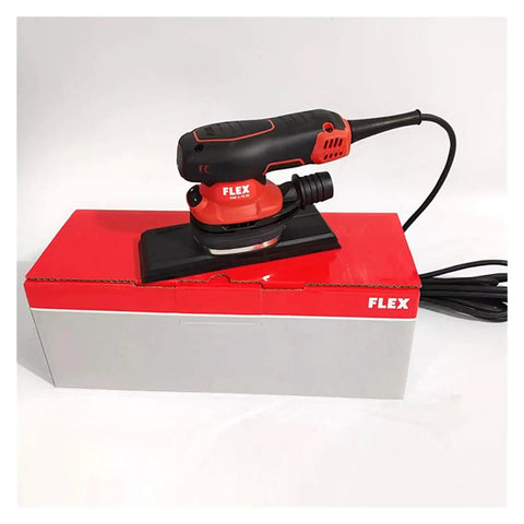 Kickass Electric Belt And Orbital Sander With Adjustable Speed Settings For Woodworking And Metal Refinishing Featuring Hella Smooth Dust Free Grinding Pad For Hardcore Diy Work on red and gray box.