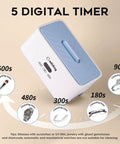 Ultrasonic Jewelry Cleaner 1000mL Deep Clean, 45kHz Sonic Cleaner with 5 modes and degassing, blue lid, digital timer display