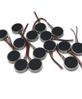 15 Pack Mini Flat Coin Vibration Motors 10X2MM Tiny Micro DC Motors 10000 RPM for electronics and DIY haptic feedback projects.