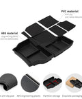 2 Pack Center Console Organizer Lower Tray For Toyota Sienna 2021 2022 2023 2024 2025 2026 Interior Storage Box ABS Tray With Non Slip Mat