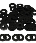 M6 Black Coated Flat Washers 50 Piece Stainless Steel Assortment Kit With 304 Grade Steel For Solid Load Distribution Under Nuts And Bolts, Corrosion Resistant And Durable For Do It All Hardware Projects And Repairs, black washers