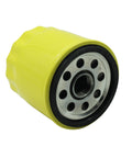 Yellow oil filter from Carburetor Kit For Courage Series Engines SV730 SV735 SV740 SV810 SV820 SV830 SV840 With Air Filter Fuel Pump Gasket Set Oil Filter Fuel Filter Switch Clamps And All Replacement Parts For Easy DIY Installation.