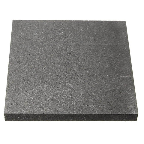 Heavy Duty Square Block Electrode Plate 100x100x10mm for Electrical Projects, showing front view of black conductive plate.