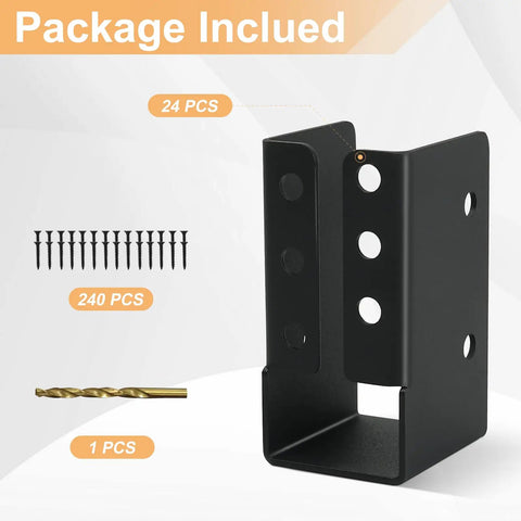 Beefed Up Heavy Duty Concealed Flange Joist Hanger Set 24 Pieces 2x4 Outdoor Brackets For Beams Rails And Fences Q235B Steel Powder Coated Rust Resistant And Easy Install