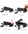 QWORK large hand-operated compression latch, 4-pack, jet-black chrome-plated, push-button actuation for marine use