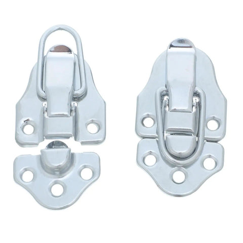 Retro Draw Latch Lock Set For Jewelry Boxes Silver Metal Hasp Buckle With 25mm And 16mm Hole Spacings Easy Install 6 Pack