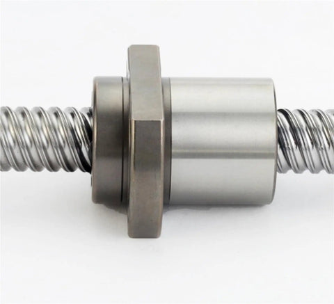 Heavy Duty C7 Precision Ball Screw Sfe4040 featuring smooth metal surface and detailed threading for CNC routers and 3D printers.