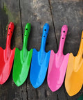Colorful Mini Metal Hand Shovel And Trowel Set For Kids Five Pack Of Durable Garden Tools For Digging Planting Weeding And Transplanting