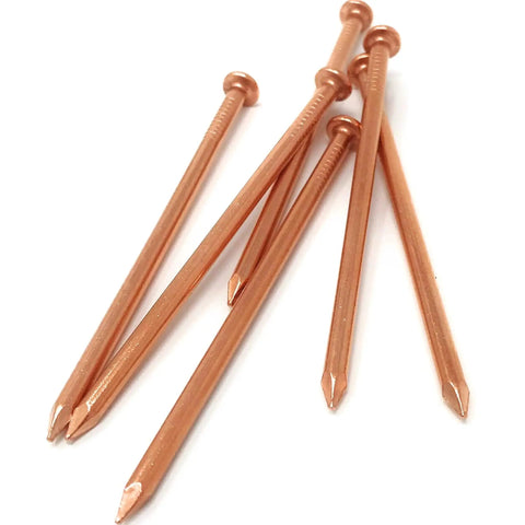 Pure Copper 3.5 Inch Nail Spikes 22 Pack Heavy Duty Tree Stump Root Removal Eco Friendly Chemical Free USA Made Durable Spikes