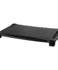 Extra Wide Monitor And Laptop Stand With Height Adjustable From 3 To 6.5 Inches, 20 By 13.25 Inch Platform, Sturdy Black Desk Accessory