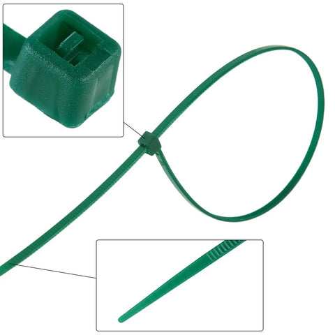 4 Inch 3mm Dark Green Nylon Garden Cable Zip Ties Self Locking Twist Ties For Plants And Trellises Durable Multipurpose Fasteners