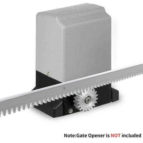 Galvanized Steel Gear Rack For Sliding Gate Operators 8mm Thick 3.28 Feet Total Length Includes Mounting Hardware Teeth Track