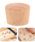Close-up of khaki Wood Plugs Set For Carpenter Bee Holes, Natural Finish, 50 Pcs Wood Hole Covers For Home Improvement, DIY Projects