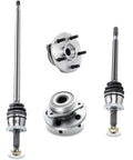 Front Driver And Passenger Side CV Axle And Wheel Bearing Set For 1999 2004 Jeep Grand Cherokee 5 Lug 4WD Non ABS Fits 1999 Through 2004 Models With Left Side 24-5/16 Inch And Right Side 40-1/8 Inch Overall Length Ready To Install