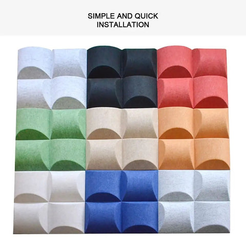 Kick The Echo To The Curb With These Top Shelf Hexagon Acoustic Panels High Density Polyester Sound Dampening Wall Tiles in various colors.