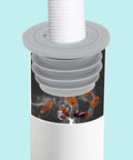 Two Pack Flexible Silicone Drain Plug For Washing Machines And Floor Drains, gray, blocking bugs and odors in plumbing.
