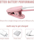 Stepless Dimming Clip On Book Light With 12 LEDs Magnetic Clip Rechargeable Reading Lamp USB charging options shown