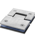 Heavy Duty Shower Screen Hinges With 180 Degree Pivot Clip For Bathroom Glass Doors, stainless steel construction, robust mounting.