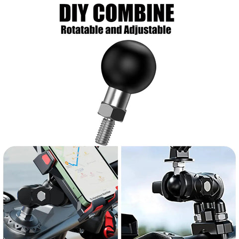 DIY combine with Dope 1 Inch Ball Mount Adapter With M6 Threaded Post Ball Head for RAM Mounts on bike and motorcycle application.