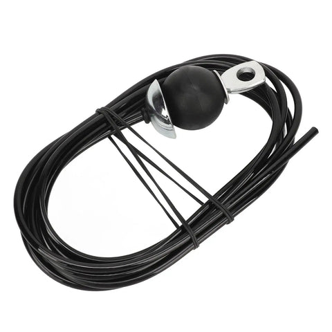 5mm Steel Pulley Cable With Ball Stopper For Gym Equipment Replacement, Heavy Duty 220lb Load Bearing, coiled view with ball stopper