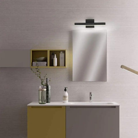 LED Bathroom Vanity Light Bar 15.75 Inch Black Wall Sconce 12W 4000K Non Dimmable Modern Bath Fixture above mirror in bathroom