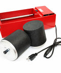 Dual Drum Rock Tumbler For Beginners 6 Lb Electric Lapidary Polisher with quiet rubber barrels and metal frame displayed