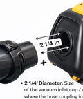 Crush Resistant Vacuum Hose Replacement For Eureka And Sanitaire Mighty Mite with 2 1/4 inch hose coupling detail
