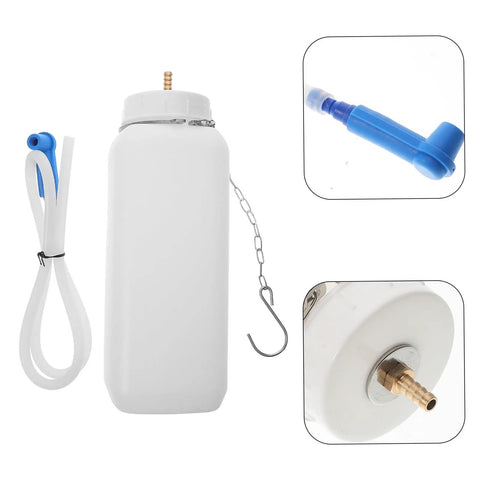 Holidyoyo Electric Brake Fluid Flush Machine With Efficient Filtration And Quick Switching For Cars and Trucks Ensures Pure Fluids, features white fluid container with hose.