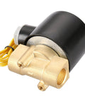 Three Eighths Inch Brass Electric Solenoid Valve 12 Volt DC Normally Closed For Water And Air Lines Direct Acting Wet Armature Design