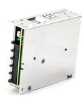 Hella Reliable Single Output 50W 24V Heavy Duty Space Saving Compact Switching Power Supply With Universal Input Range, side view.