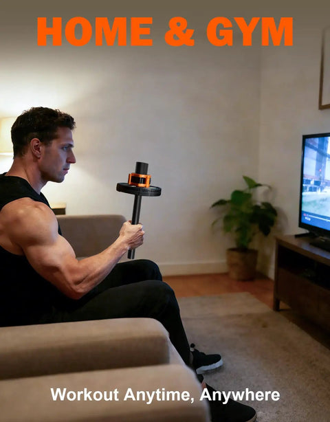Man using Two In Forearm Trainer For Strength Grip And Wrist Mobility For Athletes And Weekend Warriors in home setting