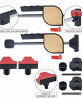 Aluminum Alloy Bench Clamp Set For Edge Or Dog Hole Mounts Frees Your Hands For Precision Sanding Carving And Assembly Heavy Duty Tool