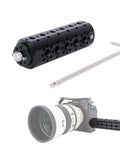 Rock Solid Cheese Mount Camera Extension Handle Grip For Pro DSLR Video Rig Setup, 105 mm, durable aluminum, ideal for attachments.