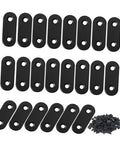 Heavy Duty Steel Mending Plates 80 Pack Straight Corner Braces For Wood Furniture Cabinet Repair Reinforcement Real Deal Diy Hardware Kit With No Sweat Pre Drilled Installation, black mending plates with screws.