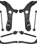 Heavy Duty Lower Control Arms With Ball Joints Sway Links And Tie Rod Ends Steering Suspension Beefy Kit 8 Piece for 2012 Hyundai Sonata