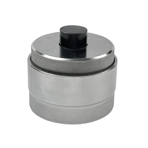 Professional Grade Badass Self Centering Coin Ring Hole Punch Tool featuring heavy duty steel build and smooth adjustments.