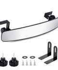 16.5 Inch Golf Cart Rear View Mirror With No Fuss 150 Degree Curved Design For EZGO Yamaha Club Car, installation hardware included
