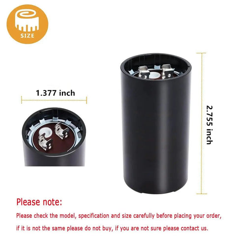 Garage Door Opener Motor Starting Capacitor Replacement Plug And Play 50 60 MFD 220 VAC 60 Hz Compatible With 18004B