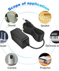 24V 1A DC Power Supply Adapter With Universal 100-240V AC Input And 24W Output, camera router speaker applications