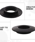 Universal Kayak Paddle Drip Rings Water Stop Splash Guards For Aluminum And PVC Paddles Wear Resistant Easy Install Replacement Parts For Frequent Paddling Keeps Water Out And Drips Away During Rough Waters black PVC drip ring close-up