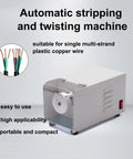 Heavy Duty Automatic Wire Stripping Machine With Cable Twisting Peeling Tool, compact design for single multi-strand plastic copper wire.